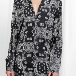 Charcoal Clothing Scout Shirt Dress (Black/White)