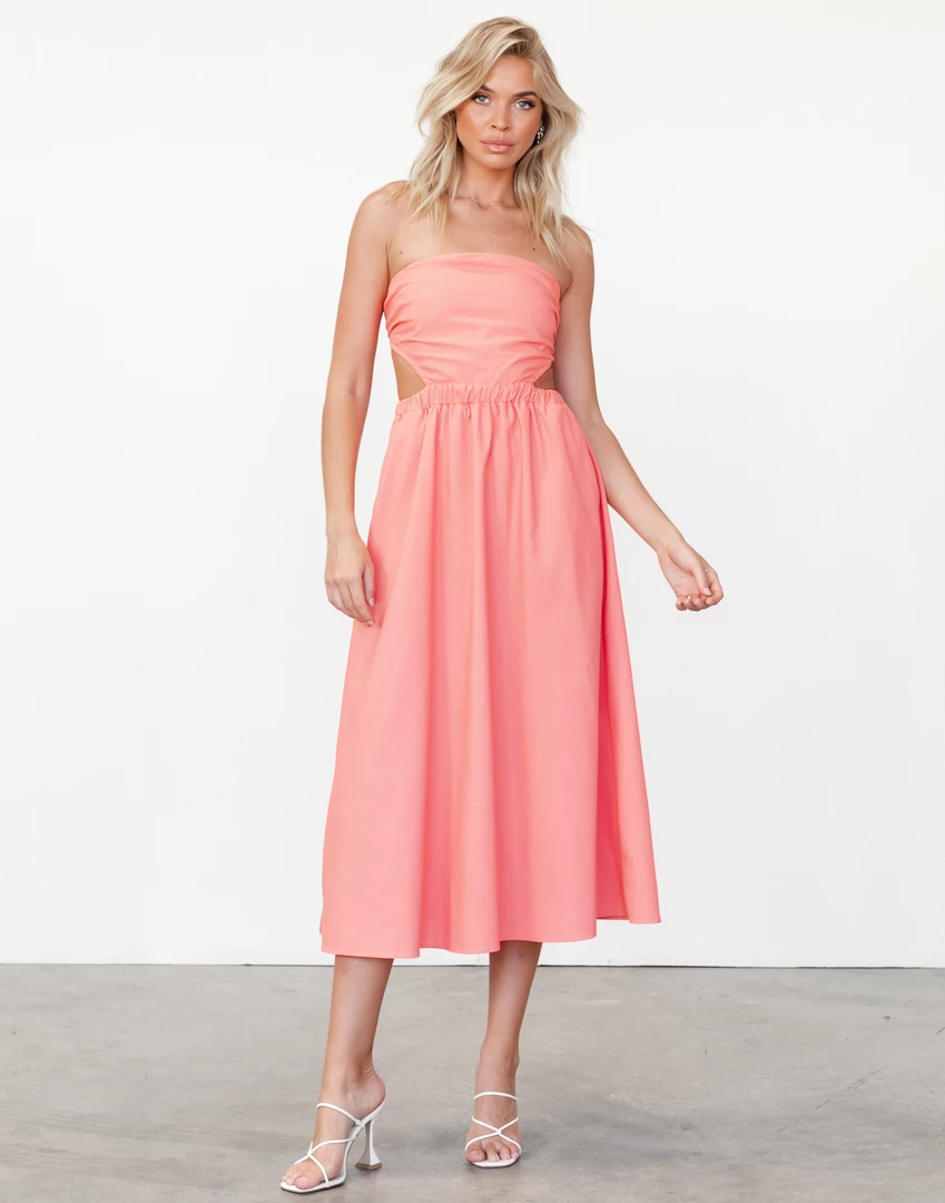 Pink Diamond Dresses Lorelei Maxi Dress (Peach) 3 Pink Diamond Dresses Lorelei Maxi Dress (Peach)