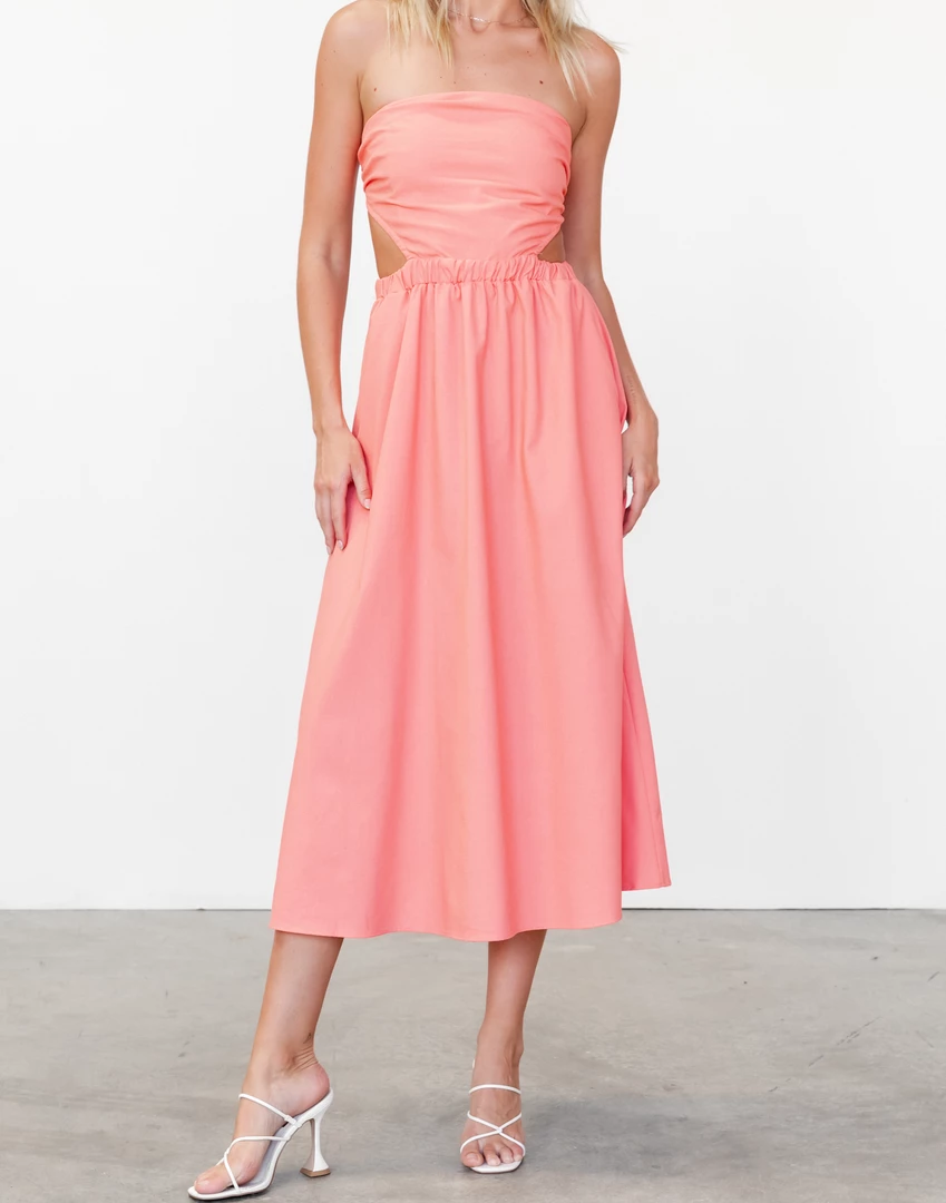 Pink Diamond Dresses Lorelei Maxi Dress (Peach) 1 Pink Diamond Dresses Lorelei Maxi Dress (Peach)