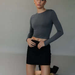 Charcoal Clothing Alissa Mini Skirt (Black) New Arrivals