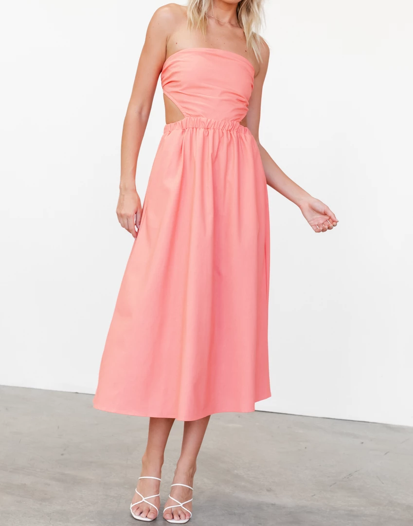 Pink Diamond Dresses Lorelei Maxi Dress (Peach) 5 Pink Diamond Dresses Lorelei Maxi Dress (Peach)