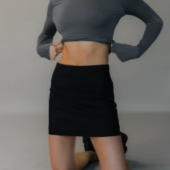 Charcoal Clothing Alissa Mini Skirt (Black) New Arrivals