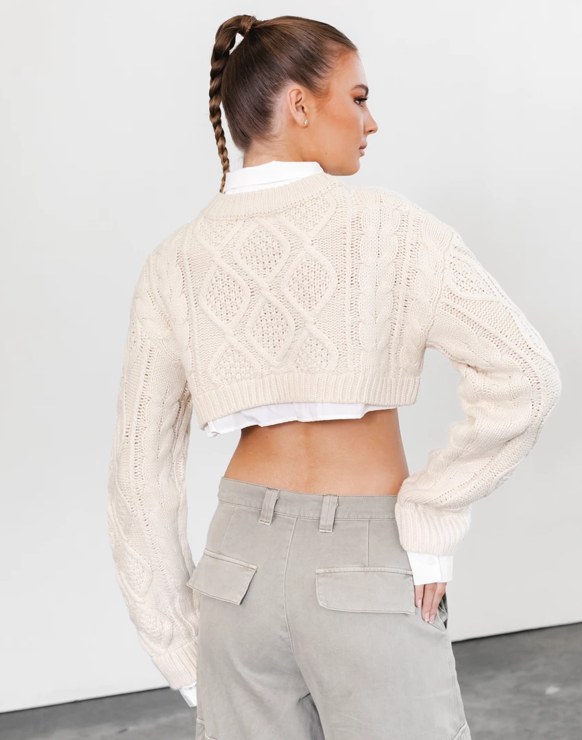 Sonny Knit Crop (Cream) - By Lioness New Arrivals 3 Sonny Knit Crop (Cream) - By Lioness New Arrivals