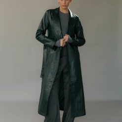 Into Fashion New Arrivals Runaway Trench Coat (Emerald Green)