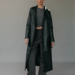 Into Fashion New Arrivals Runaway Trench Coat (Emerald Green)