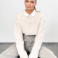 Sonny Knit Crop (Cream) - By Lioness New Arrivals 12 Sonny Knit Crop (Cream) - By Lioness New Arrivals