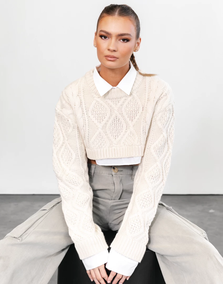 Sonny Knit Crop (Cream) - By Lioness New Arrivals 6 Sonny Knit Crop (Cream) - By Lioness New Arrivals