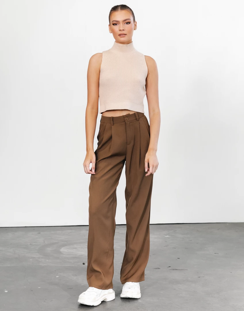 Into Fashion Odessa Pants (Brown) 4 Into Fashion Odessa Pants (Brown)