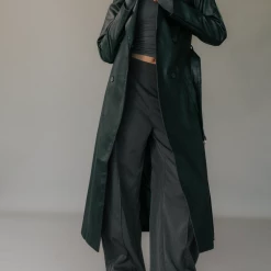 Into Fashion New Arrivals Runaway Trench Coat (Emerald Green)