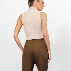 Redberry New Arrivals Wild One Knit Top (Beige)