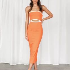 Winnie & Co Fairfax Midi Dress (Orange) Dresses