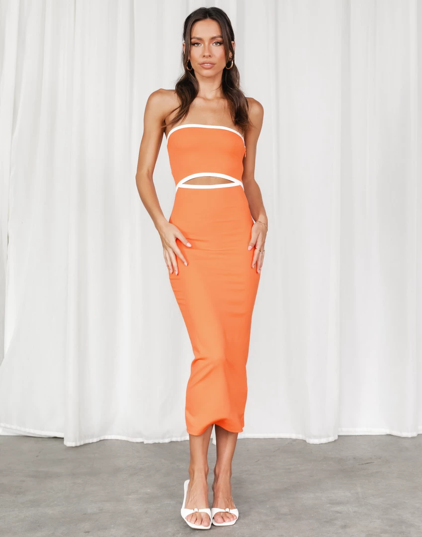 Winnie & Co Fairfax Midi Dress (Orange) Dresses 4 Winnie & Co Fairfax Midi Dress (Orange) Dresses