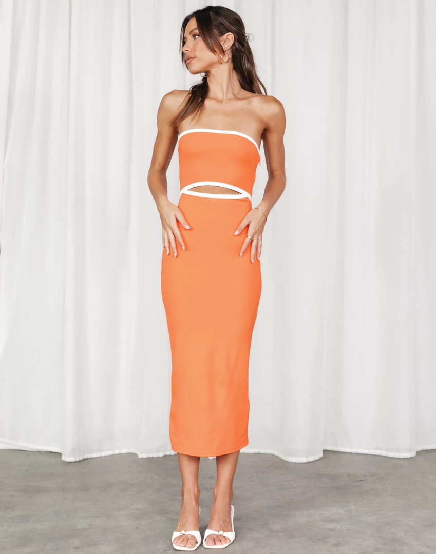 Winnie & Co Fairfax Midi Dress (Orange) Dresses 5 Winnie & Co Fairfax Midi Dress (Orange) Dresses