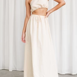 Alexandria Maxi Skirt (Off White) - By Lioness Sets + Co-ords
