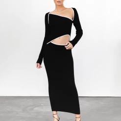 Style State Deanna Knit Midi Dress (Black)