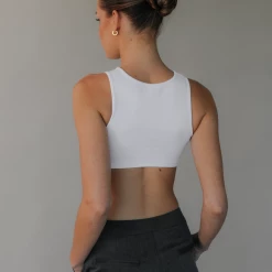 Charcoal Clothing Gigi Rib Tank (White) New Arrivals