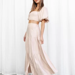 Thanne Sets + Co-ords Noha Midi Skirt (Beige) 11 Thanne Sets + Co-ords Noha Midi Skirt (Beige)