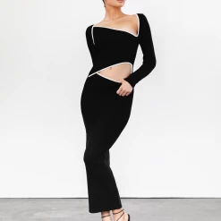 Style State Deanna Knit Midi Dress (Black)