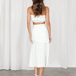 My Girl Sets + Co-ords Ashlei Midi Skirt (Green Gingham) 8 My Girl Sets + Co-ords Ashlei Midi Skirt (Green Gingham)