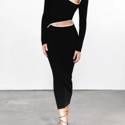 Style State Deanna Knit Midi Dress (Black)