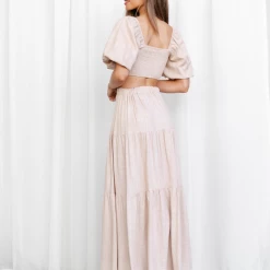 Thanne Sets + Co-ords Noha Midi Skirt (Beige) 9 Thanne Sets + Co-ords Noha Midi Skirt (Beige)