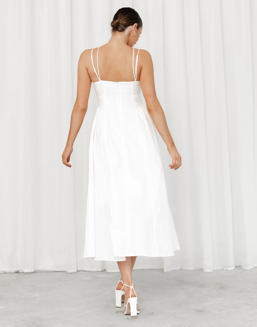 Pearl And Sea Vertigo Midi Dress (White) 3 Pearl And Sea Vertigo Midi Dress (White)