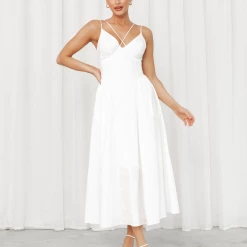 Pearl And Sea Vertigo Midi Dress (White) 9 Pearl And Sea Vertigo Midi Dress (White)