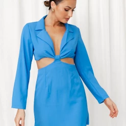 Into Fashion Vanessa Mini Dress (Blue) New Arrivals