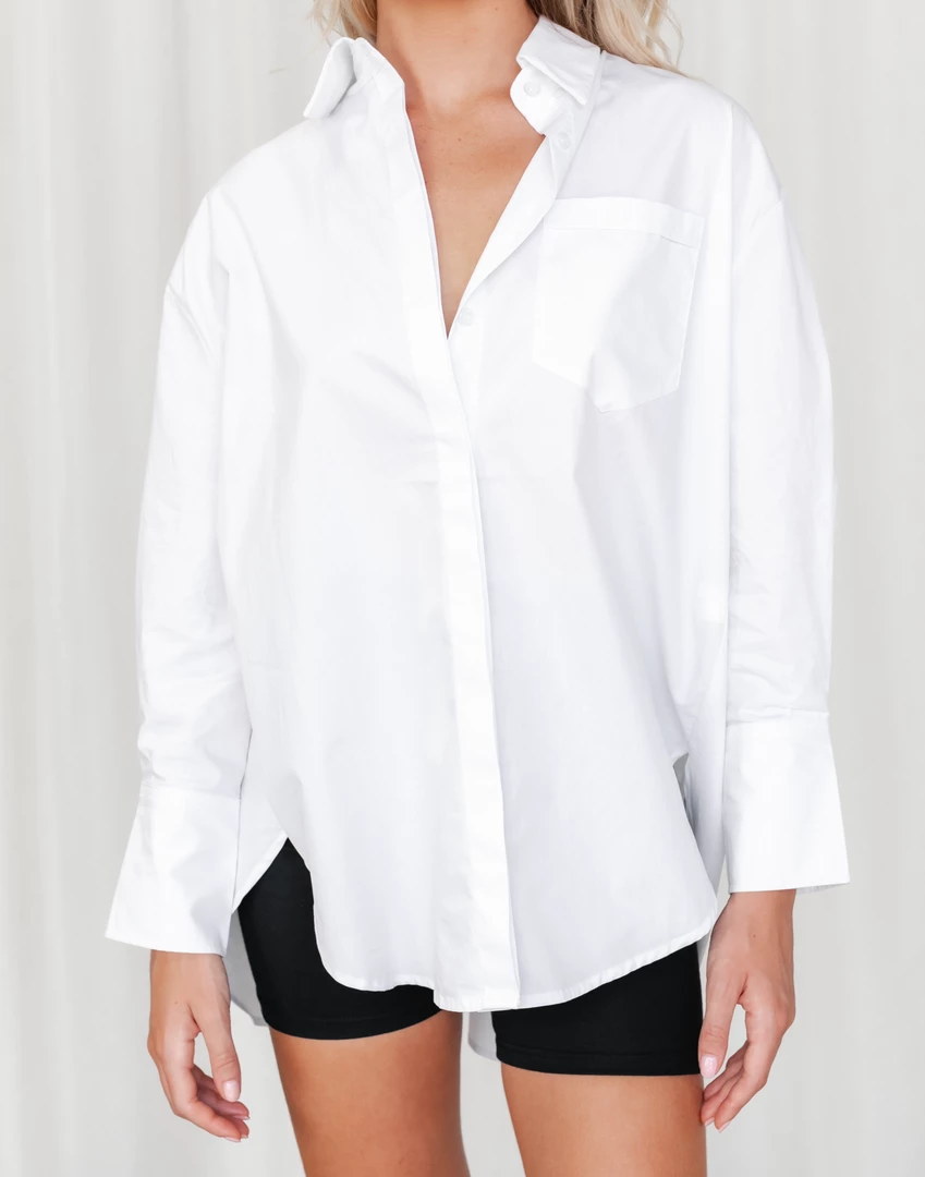 Charcoal Clothing Tops Anissa Shirt (White) 6 Charcoal Clothing Tops Anissa Shirt (White)