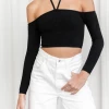 My Girl Tops Little Things Knit Top (Black)
