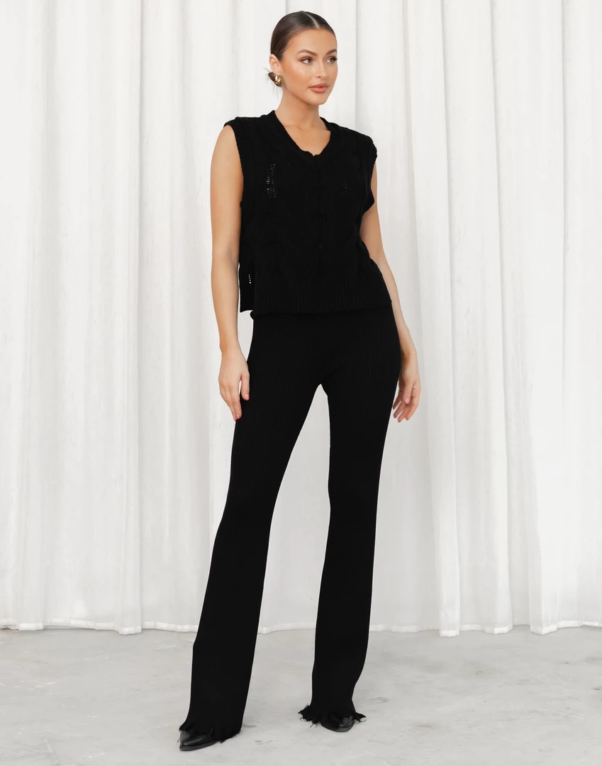 Salty Bright Steffi Vest Top (Black) 1 Salty Bright Steffi Vest Top (Black)