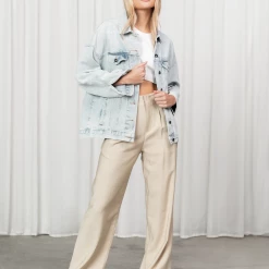 Charcoal PD Winter Warmers Sofi Denim Jacket (Blue)