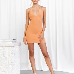 Luvalot Cascade Mini Dress (Orange)