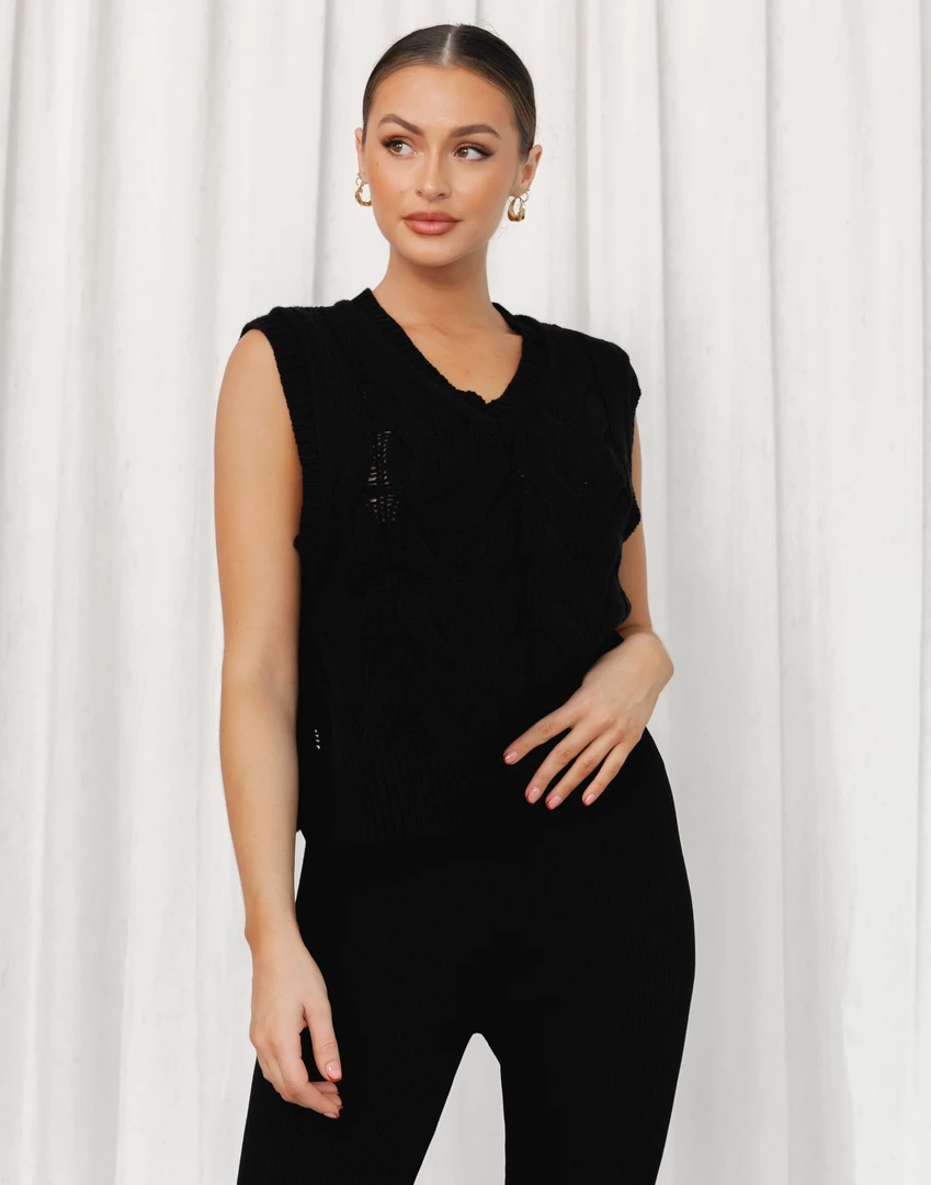 Salty Bright Steffi Vest Top (Black) 2 Salty Bright Steffi Vest Top (Black)