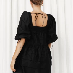 Pearl And Sea Yara Mini Dress (Black)