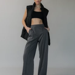 Pink Diamond New Arrivals Verona Puffer Vest (Black)