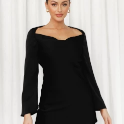 Charcoal Clothing Dystopian Mini Dress (Black) New Arrivals