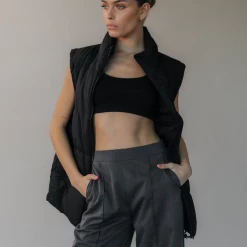 Pink Diamond New Arrivals Verona Puffer Vest (Black)