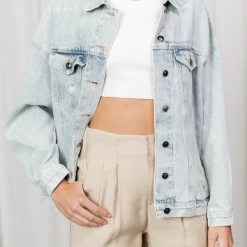 Charcoal PD Winter Warmers Sofi Denim Jacket (Blue)