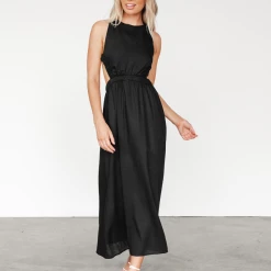 Thanne With You Midi Dress (Black)