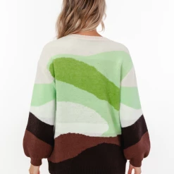 Red Berry Isaac Knit Jumper (Abstract)