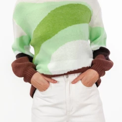 Red Berry Isaac Knit Jumper (Abstract)