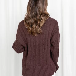 Pink Diamond Walk Away Knit Jumper (Brown)