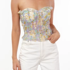 8 Birdies New Arrivals Rei Corset Top (Floral)