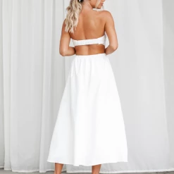 Pink Diamond Lorelei Maxi Dress (White) Dresses
