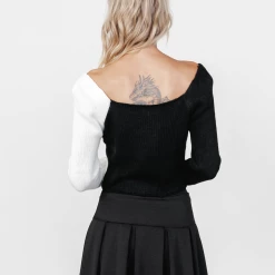 8 Birdies Vikki Knit Top (Black/White) New Arrivals