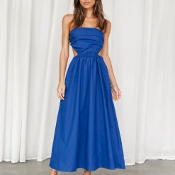 Pink Diamond Dresses Lorelei Maxi Dress (Navy)