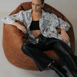 Charcoal Clothing Zita Shirt (Newspaper)