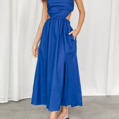 Pink Diamond Dresses Lorelei Maxi Dress (Navy)