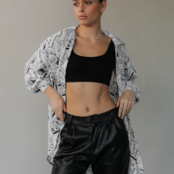 Charcoal Clothing Zita Shirt (Newspaper)